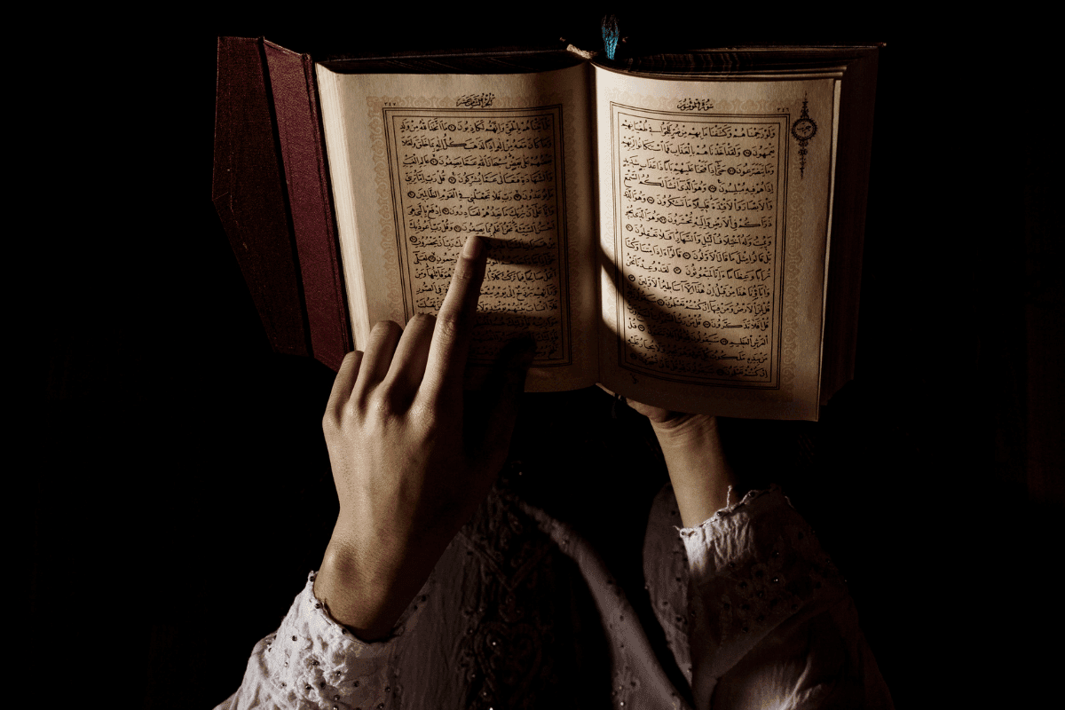 Students learning Qur’an online